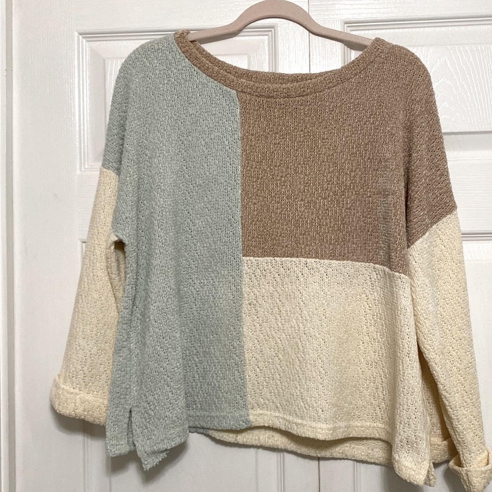 Tri-color sweater